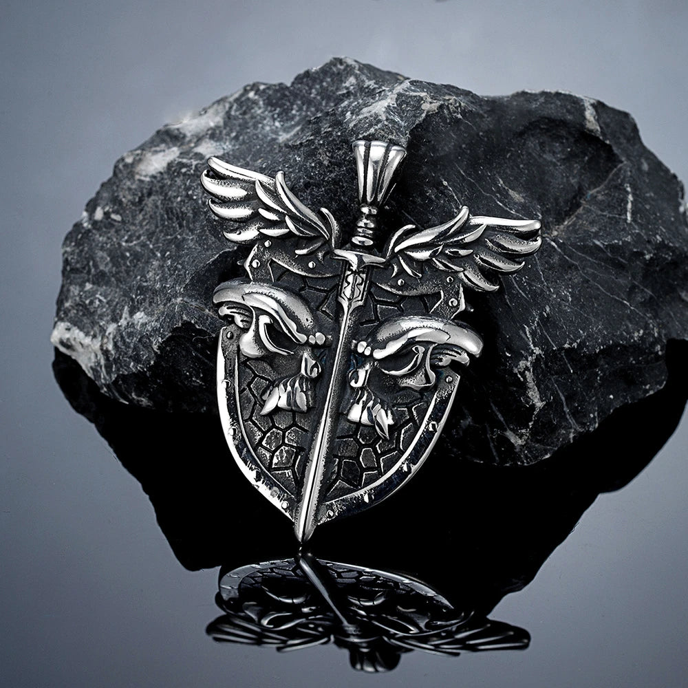 PENDRA Wing Norse Steel Necklace