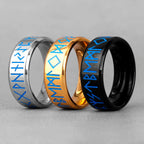 PENDRA Rune Luminous Nordic Steel Ring