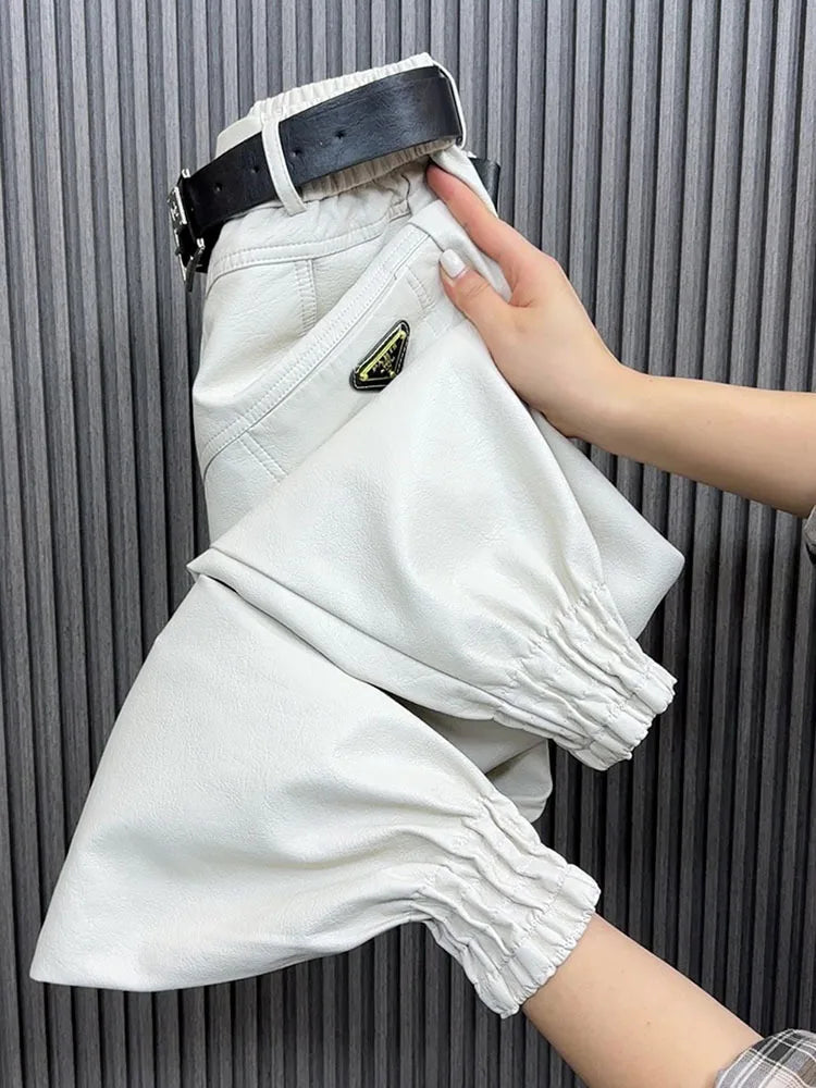 PENDRA PU Leather Warm Pants