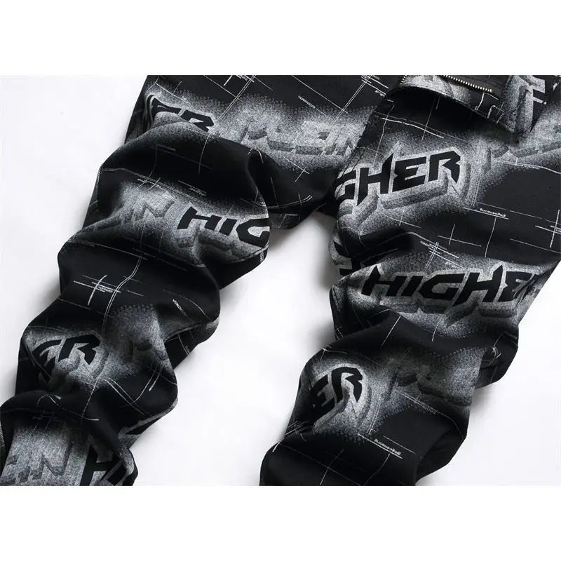 PENDRA Denim Printed Pants