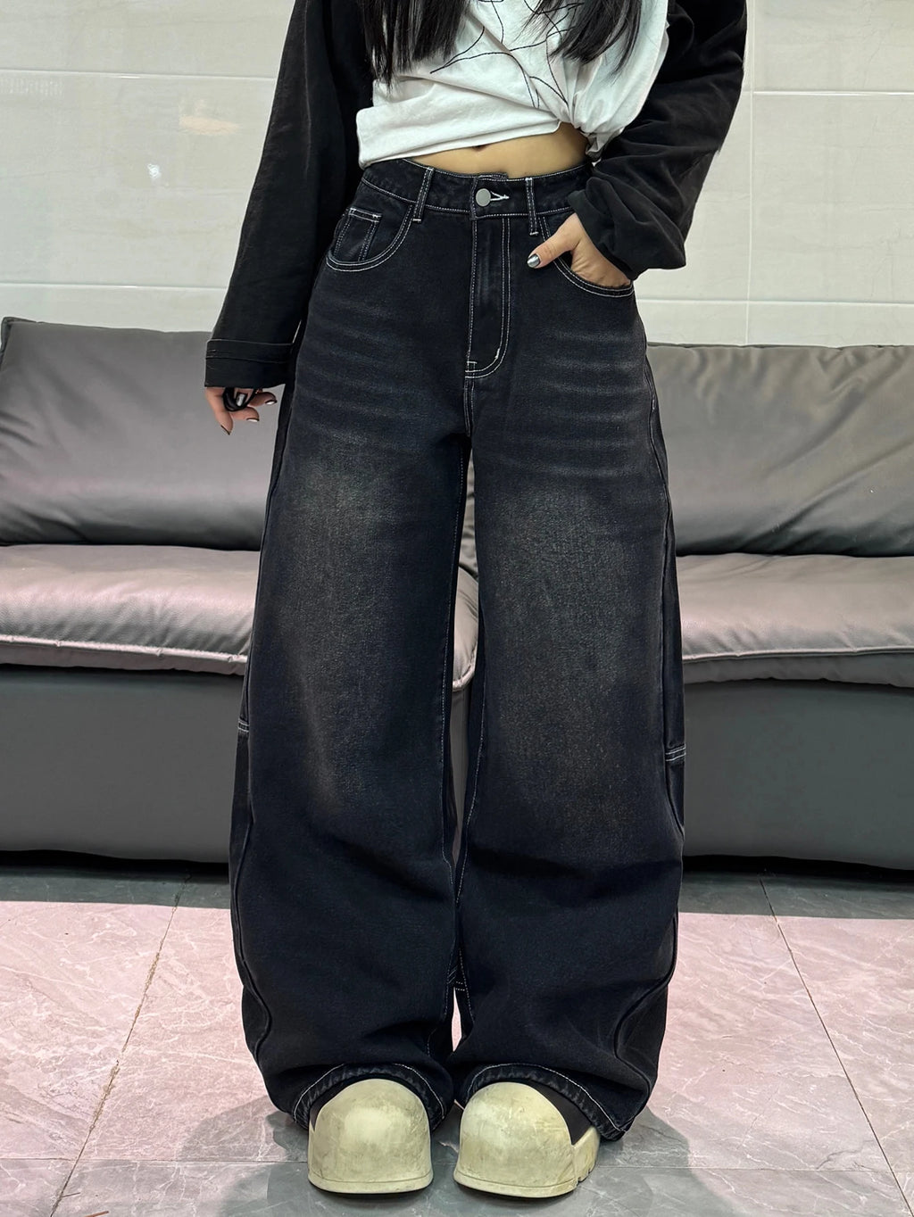 PENDRA American Spider Web Jeans