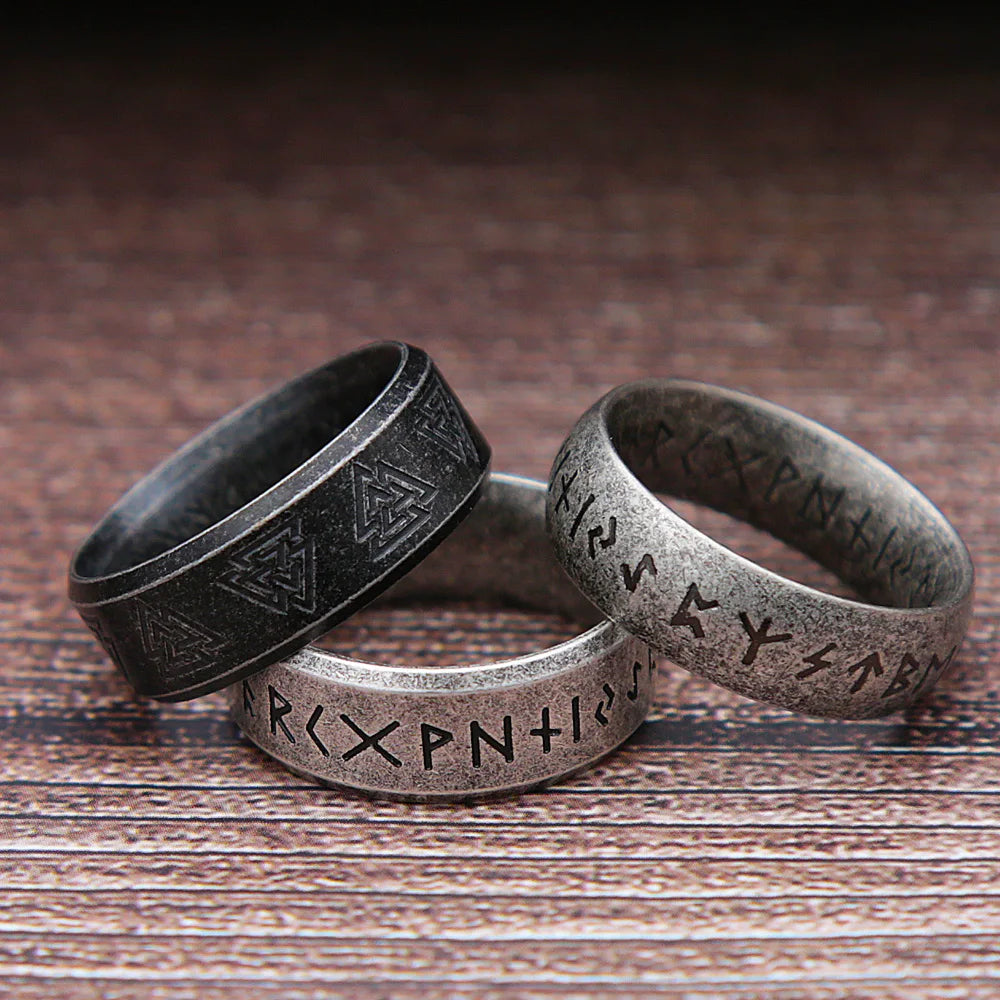 PENDRA Runeband Retro Viking Rune Ring