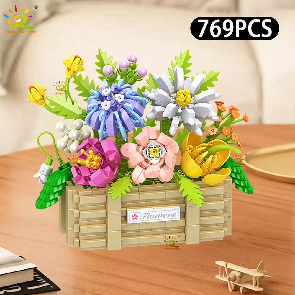PENDRA Rose Sunflower Micro Building Set