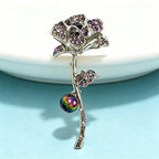 PENDRA Rosalia Rose Flower Brooch