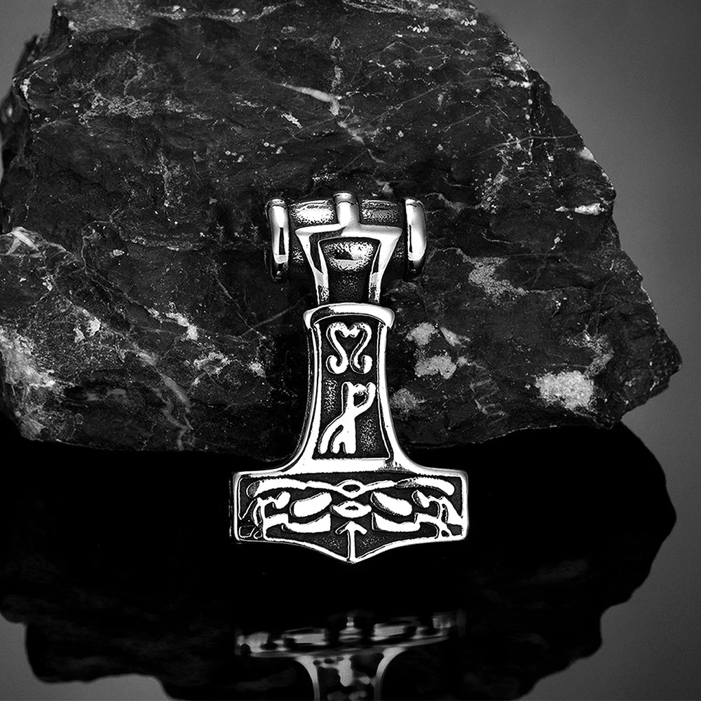 PENDRA Rune Vintage Leather Necklace