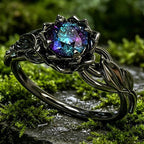 PENDRA Black Rose Crystal Ring