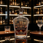 Patriotic 9/11 Memorial Glass Decanter 350mL 25th Anniversary Tribute Liquor Bottle Decorative Collectible Keepsake Gift
