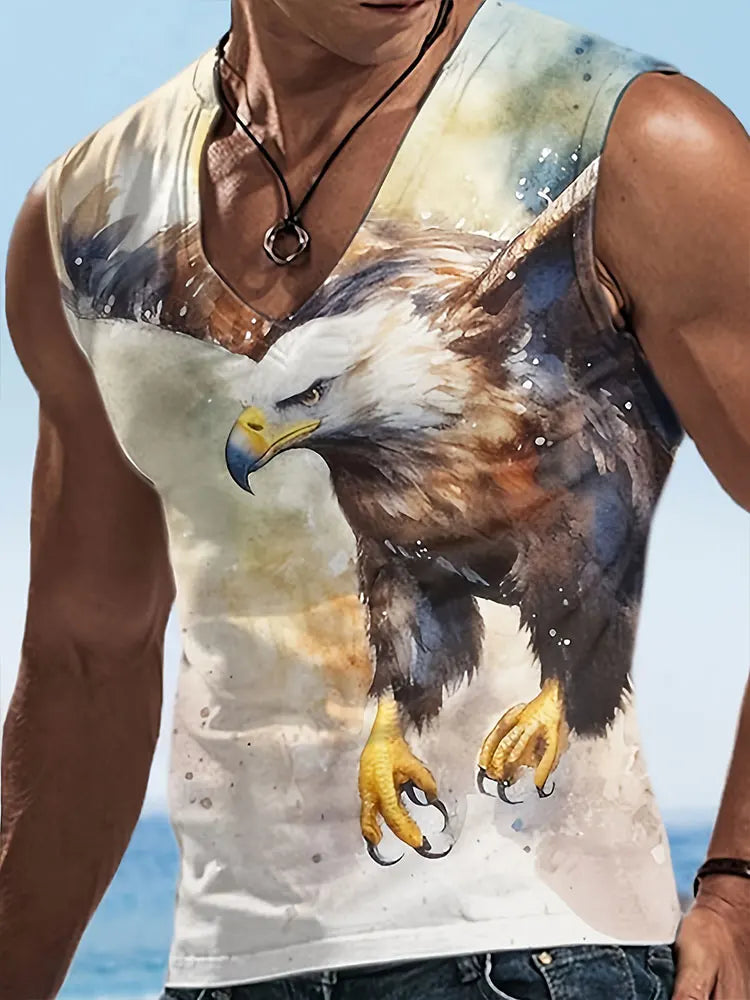 PENDRA Sleeveless Skull Print T-Shirt