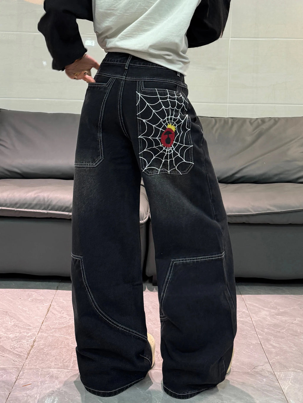 PENDRA American Spider Web Jeans