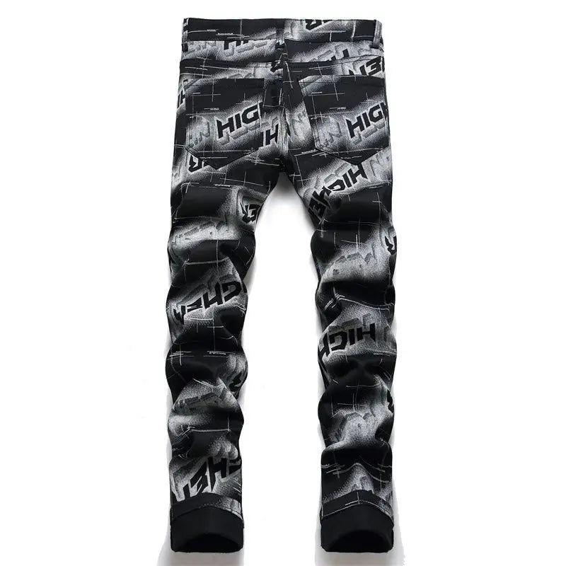 PENDRA Denim Printed Pants
