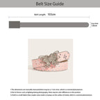 PENDRA Rheais Leather Pink Butterfly Gothic Belt