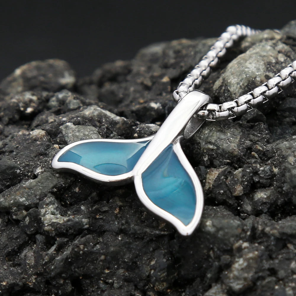 PENDRA Bluewhale Stainless Steel Whale Tail Pendant