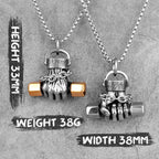 PENDRA Fitness Fist Dumbbell Steel Necklace