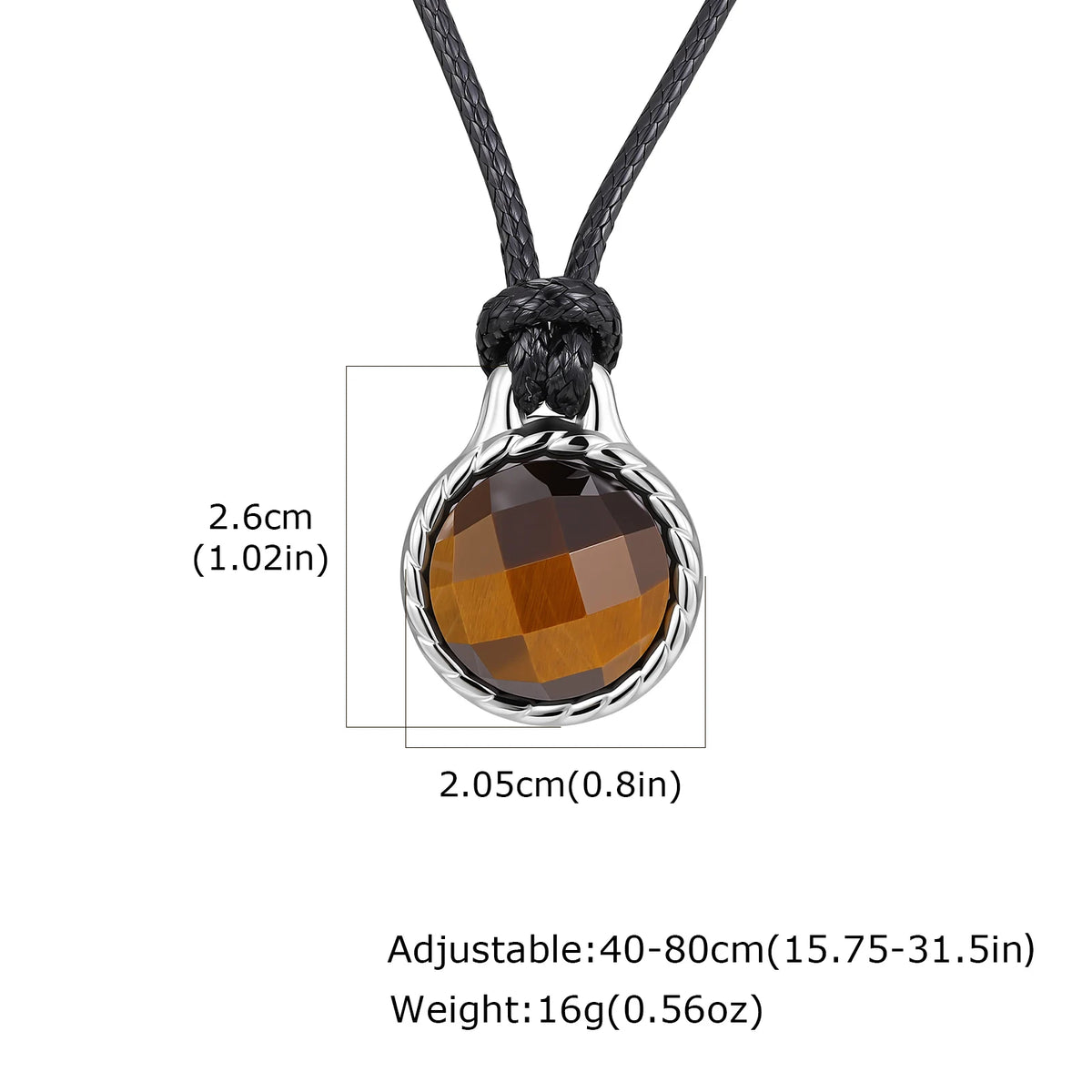 PENDRA Tiger Stone Pendant Necklace