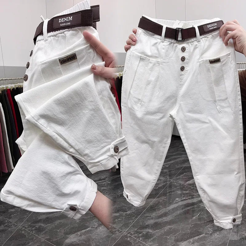 Solid Color Pants Women 2024 New Fashion Spring Autumn Korean Loose Casual Harem Pants Trousers