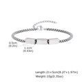 Customized Name ID Bracelets for Men Boys,Never Fade Stainless Steel Chain Wristband,Anniversary Valentine's Day Birthday Gifts