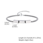 Customized Name ID Bracelets for Men Boys,Never Fade Stainless Steel Chain Wristband,Anniversary Valentine's Day Birthday Gifts