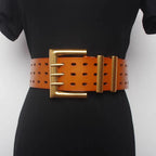 PENDRA Rheaara Leather Western Cowboy Elegant Corset Belt