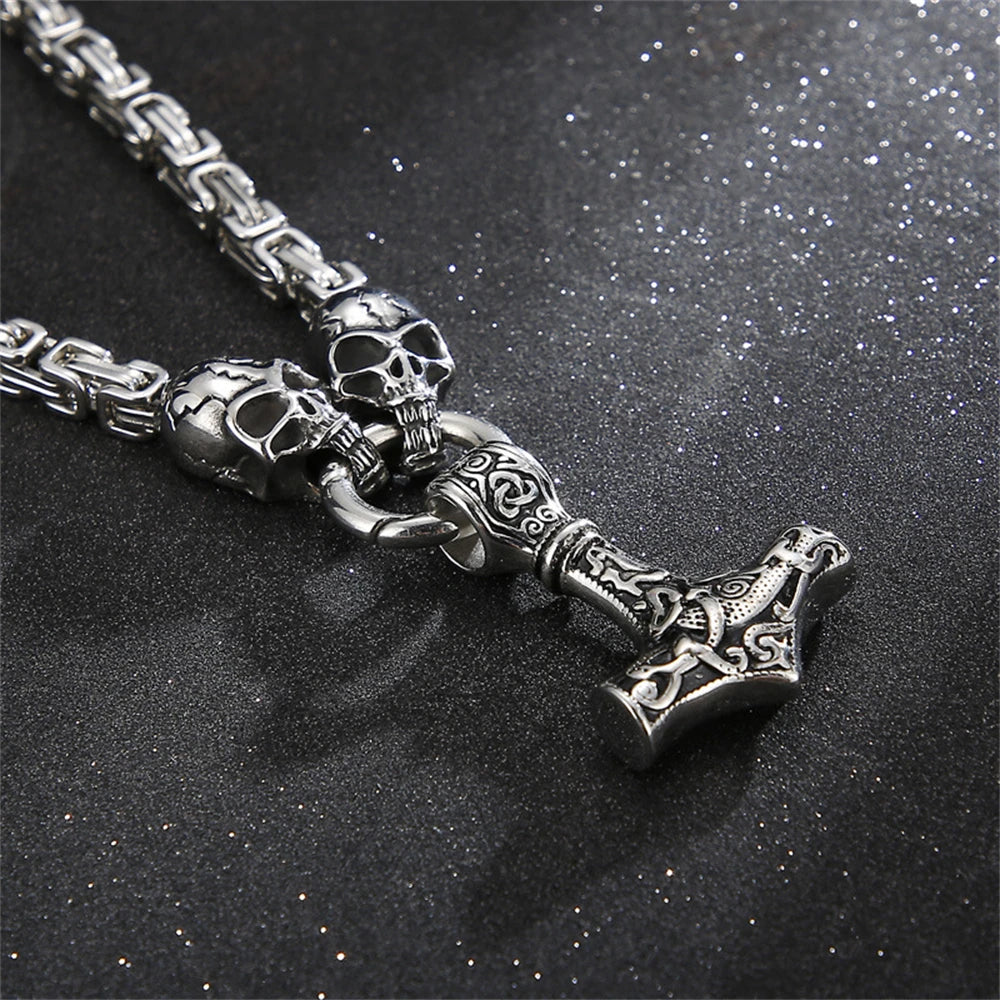 PENDRA Thor Hammer Black Necklace
