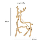 PENDRA Metal Deer Brooch