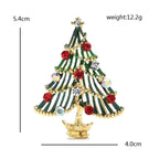 PENDRA Noelara Rhinestone Christmas Tree Brooch