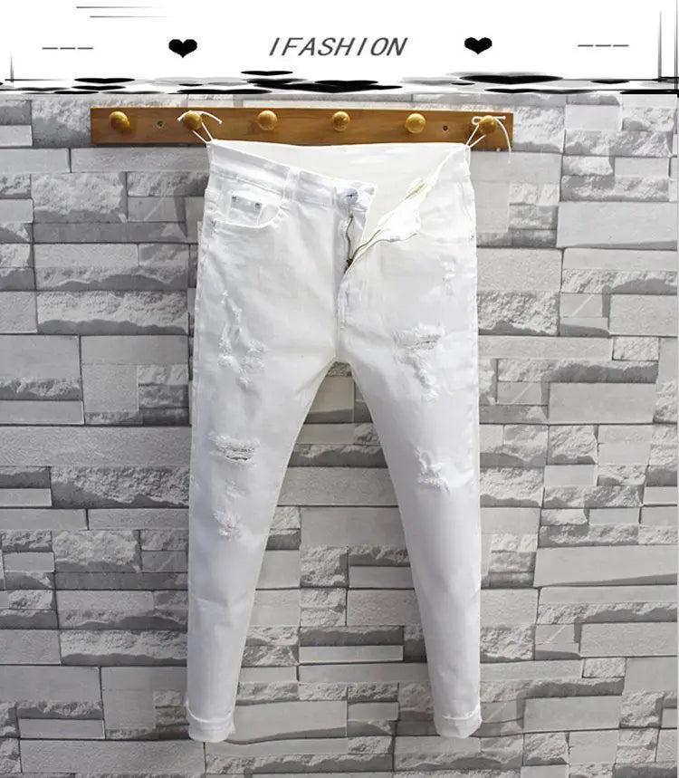 PENDRA Cotton Distressed Streetwear Trousers