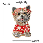 PENDRA Puppy Sitting Dog Brooch
