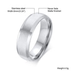 PENDRA Inclined Plane Matte Steel Ring