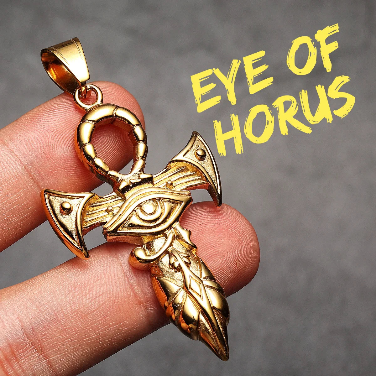 PENDRA Eye Horus Steel Necklace