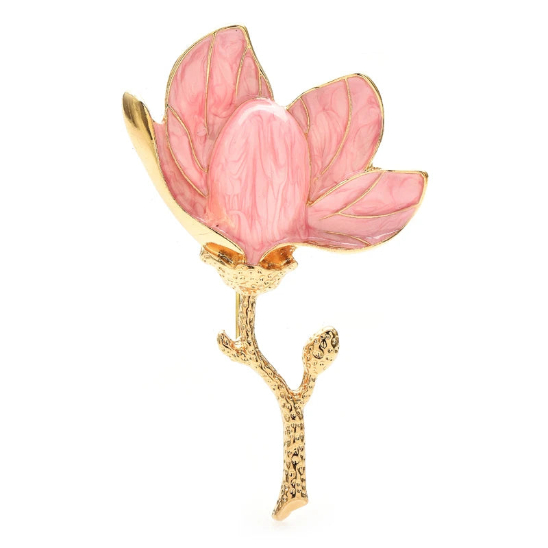 PENDRA Magnoliette Charming Magnolia Flower Brooch