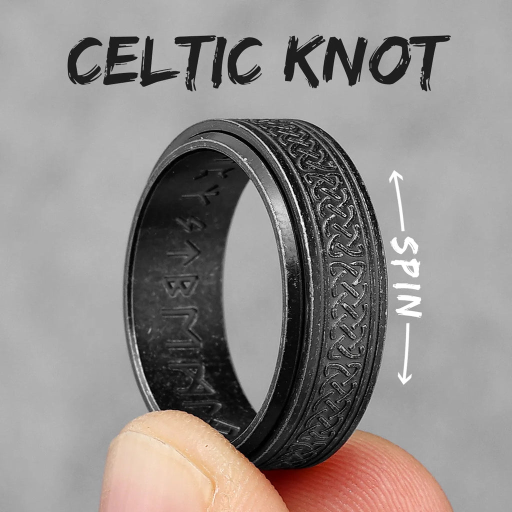 PENDRA Celtic Knot Boyfriend Steel Ring