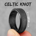 PENDRA Celtic Knot Boyfriend Steel Ring