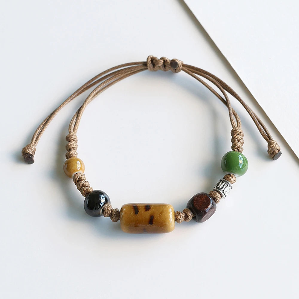 PENDRA Ceramica Colorful Handmade Boho Beaded Bracelet