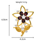 PENDRA Florielle2 Rhinestone Brooch