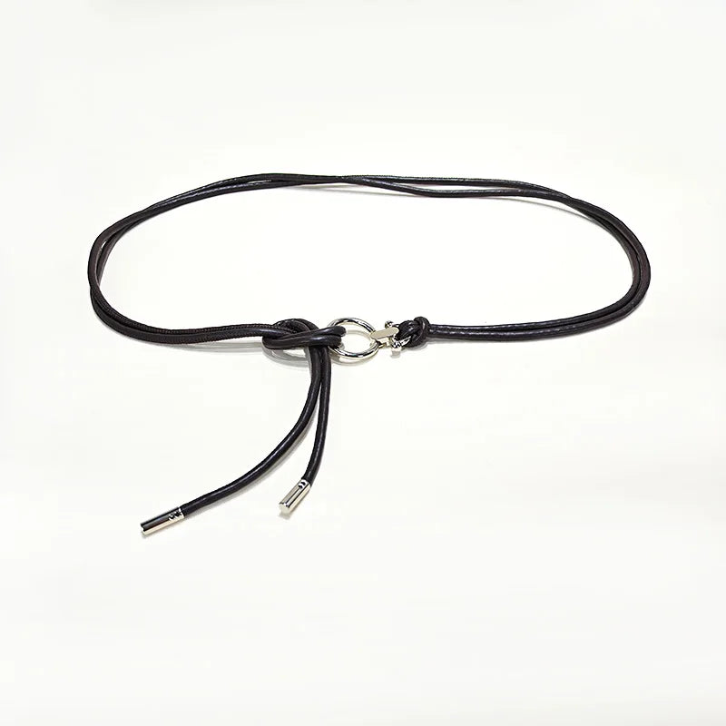 PENDRA Seraene Leather Rope Minimal Belt
