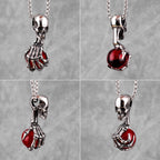 PENDRA Skull Claw Beads Steel Necklace