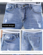 PENDRA Korean Solid Slim Jeans