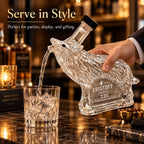 Creative Wolf‑Shaped Glass Decanter Clear Animal Wine Bottle for Liquor Whisky Vodka Home Bar Ornament Gift for Men