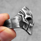 Stainless Steel Men Rings Spartan Helmet Warrior Skull Punk Rock Gothic for Biker Male Boy Jewelry Creativity Gift Wholesale