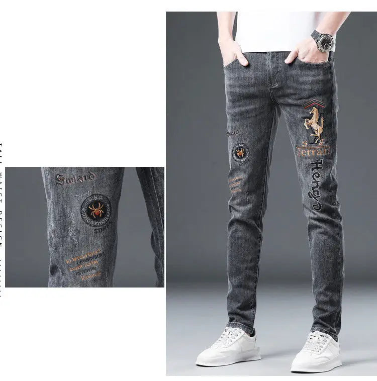 PENDRA Ripped Slim Fitting Jeans