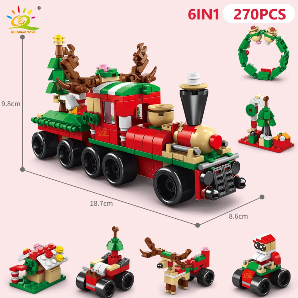 PENDRA Elk Deer Santa Building Set