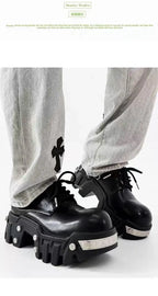 PENDRA Leather Iron Head Shoes