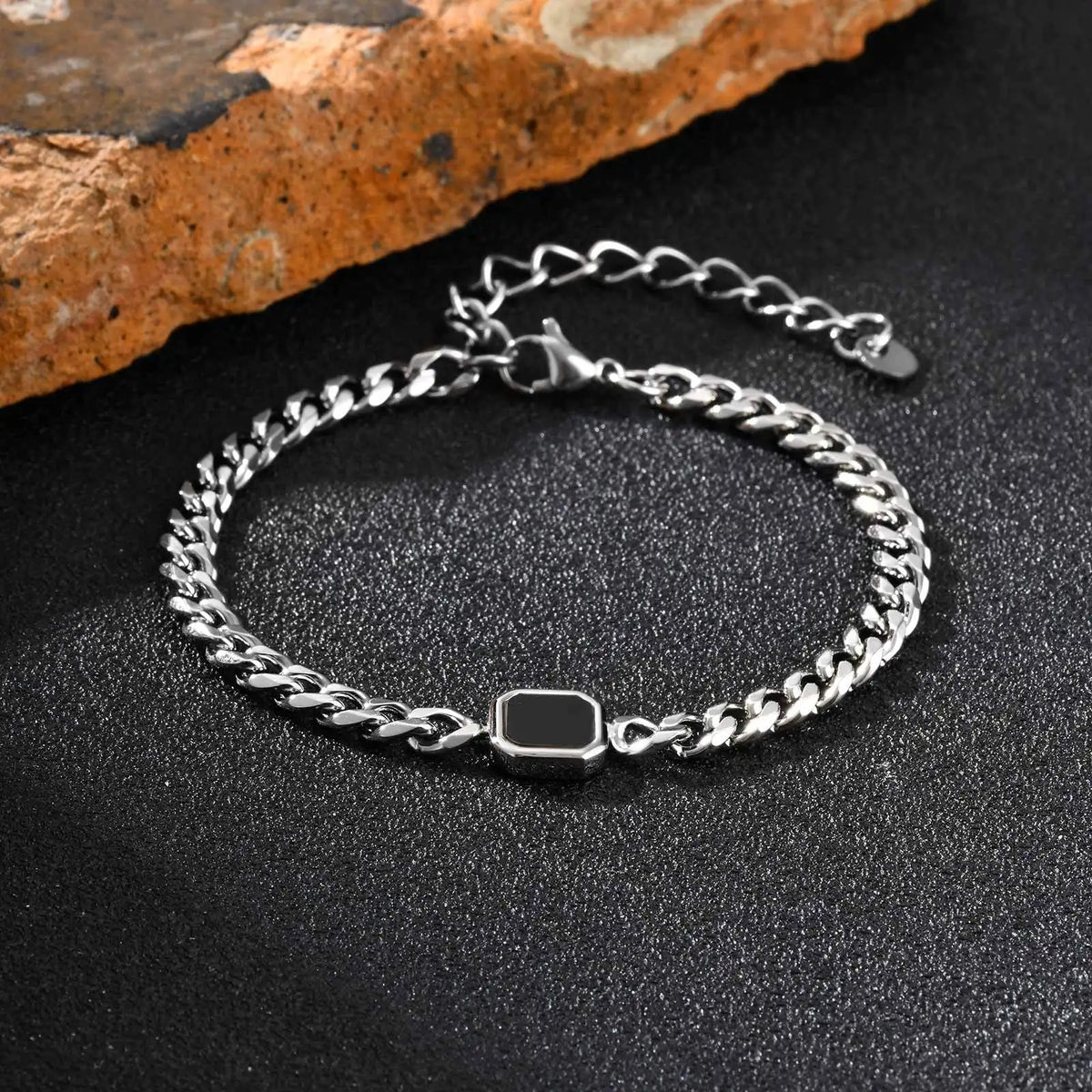 Stylish Men's Chain Bracelet,Hip Hop Stainless Steel Cuban Chain Wristband,Jewelry Gift for Father Son Husband BBF