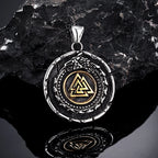 PENDRA Dragon Rune Steel Necklace