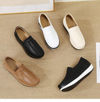 PENDRA Leather Sports Platform Shoes