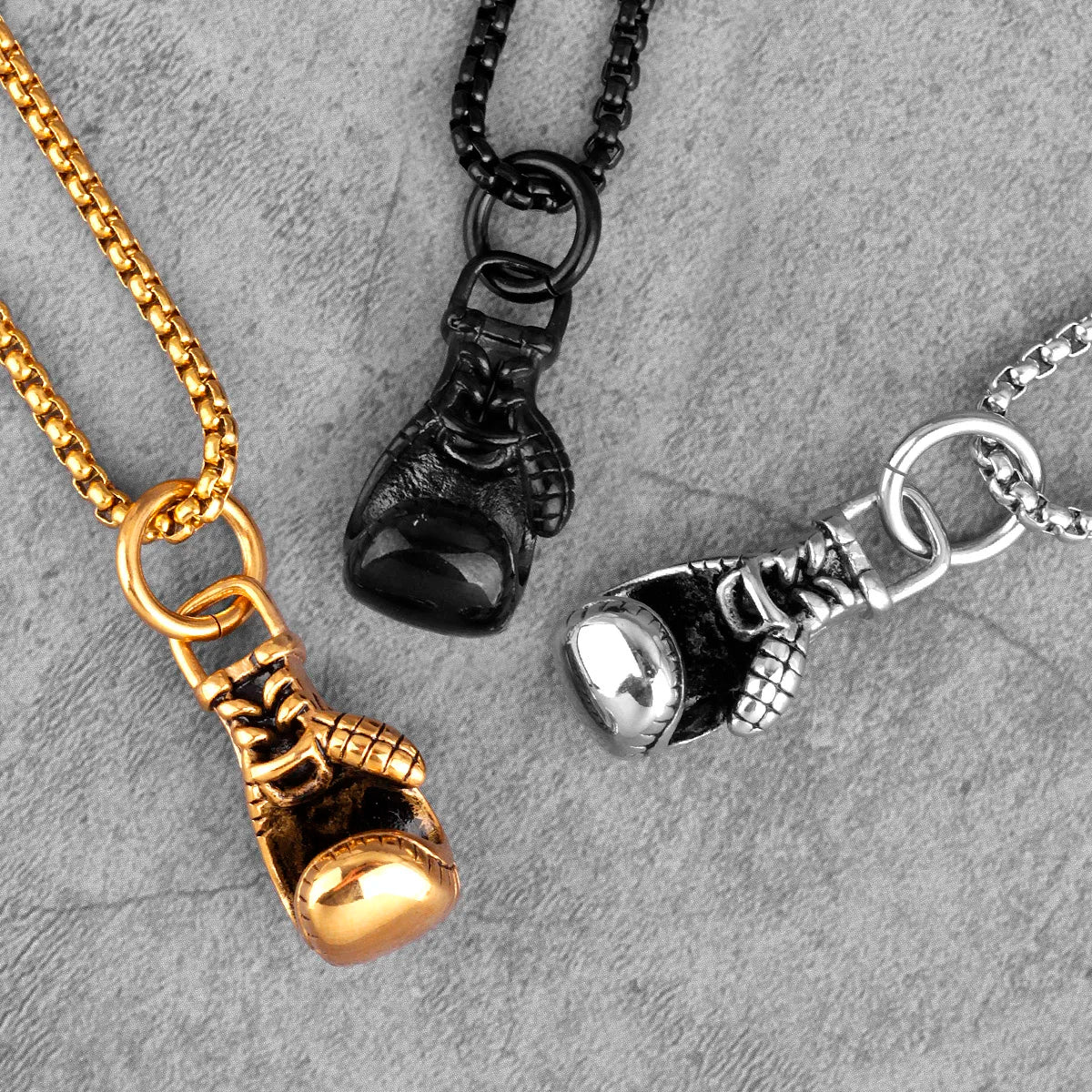 PENDRA Boxing Gloves Boxer Steel Necklace