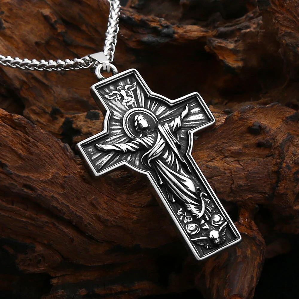 PENDRA Jesuscross 316L Stainless Steel Cross Pendant