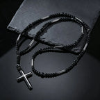 PENDRA Cross Beaded Rosary Rosary Necklace