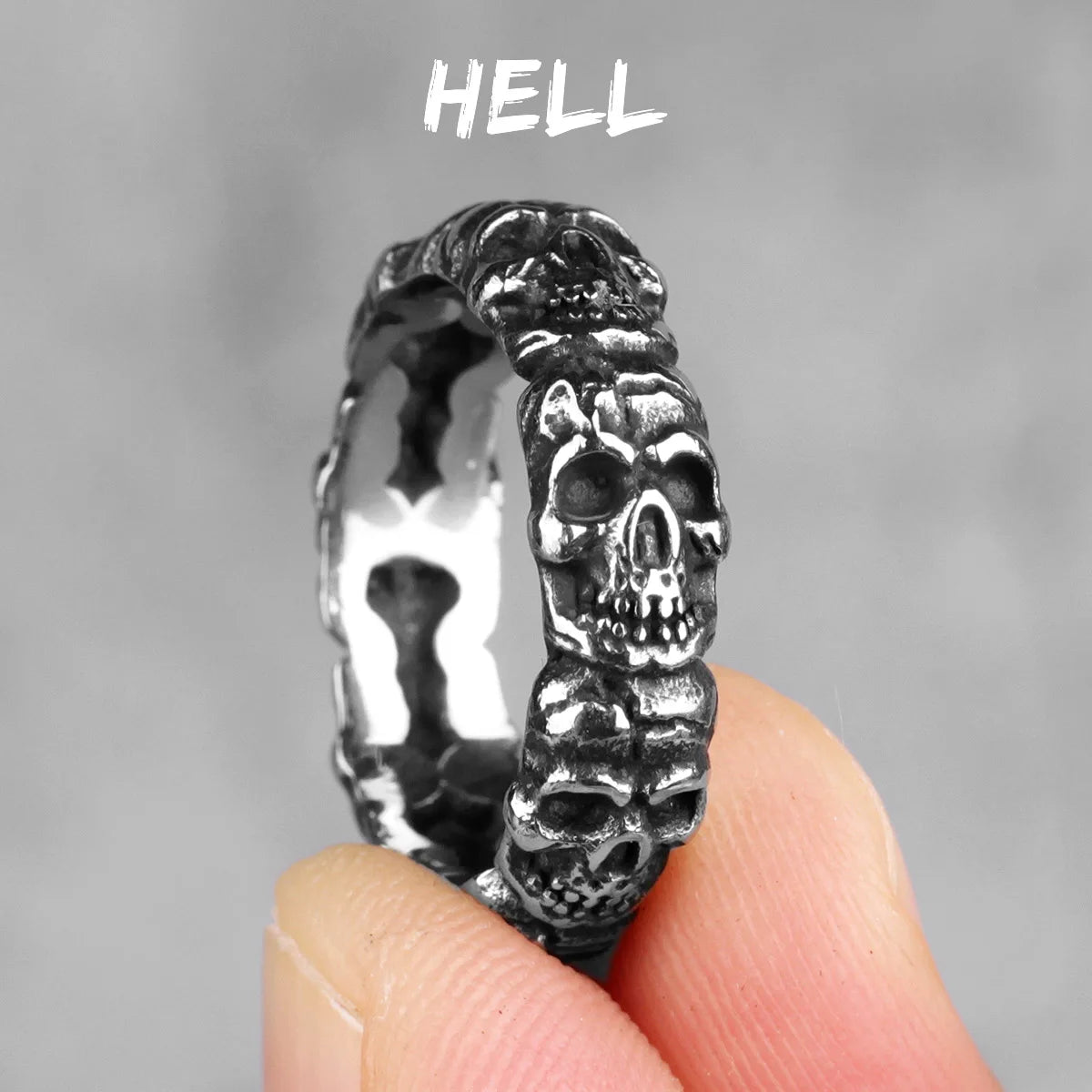 PENDRA Punk Gothic Skull Ring