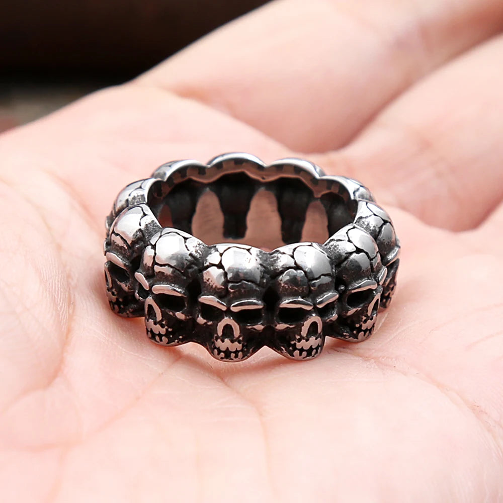 PENDRA Skullgoth Stainless Steel Skull Ring